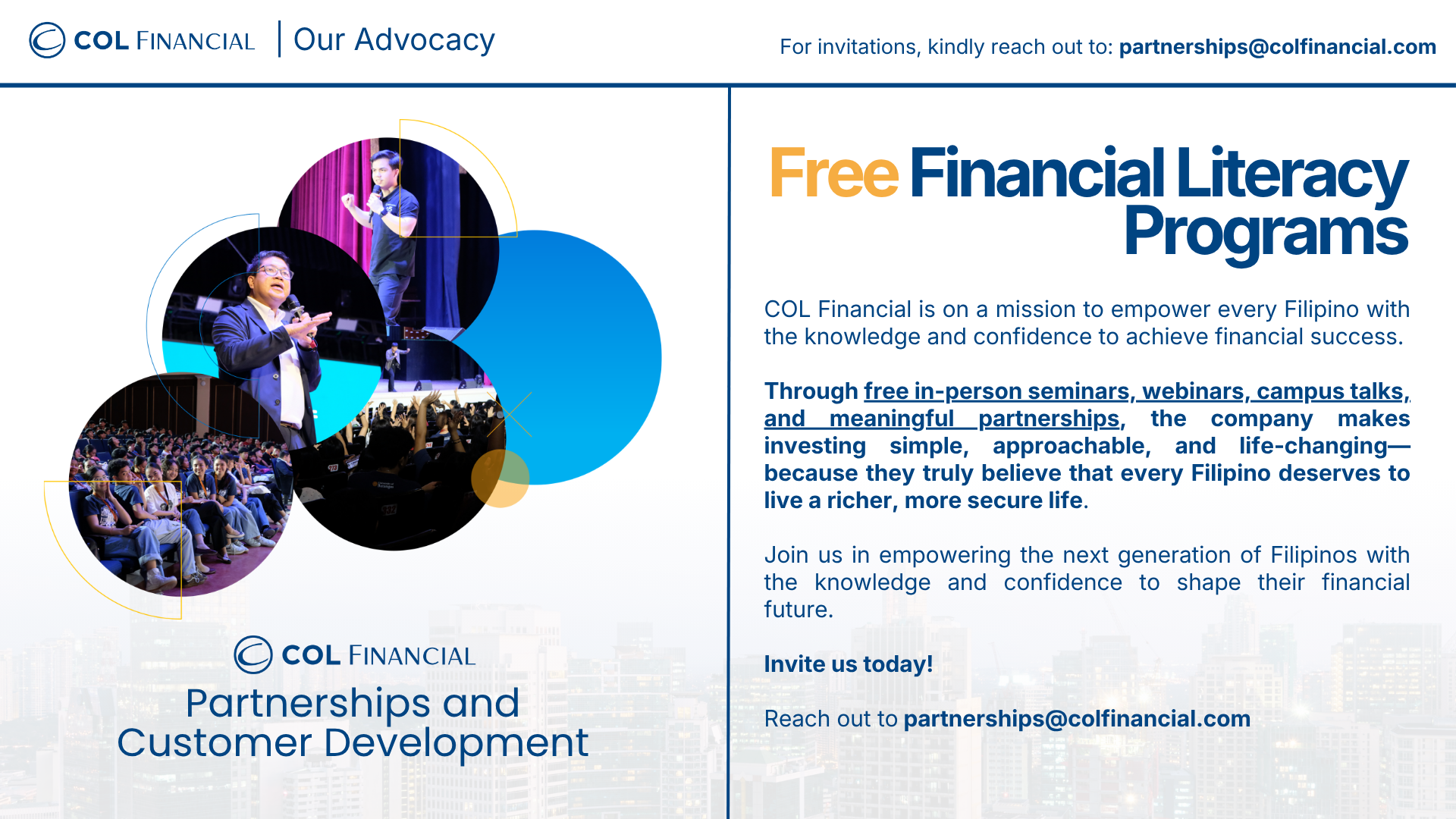 Free Financial Literacy Programs — COL Financial Partnerships